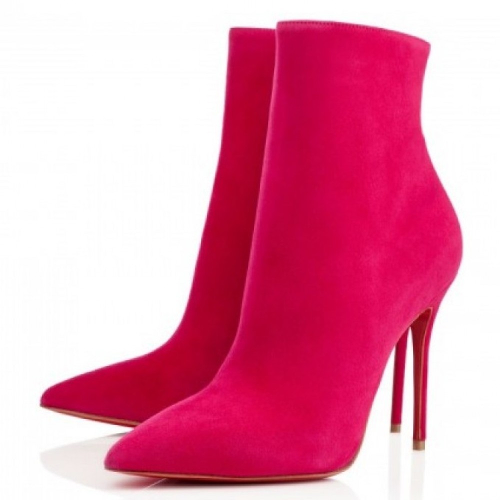 Christian Louboutin So Kate Booty 100MM In Red Suede TDSS12457