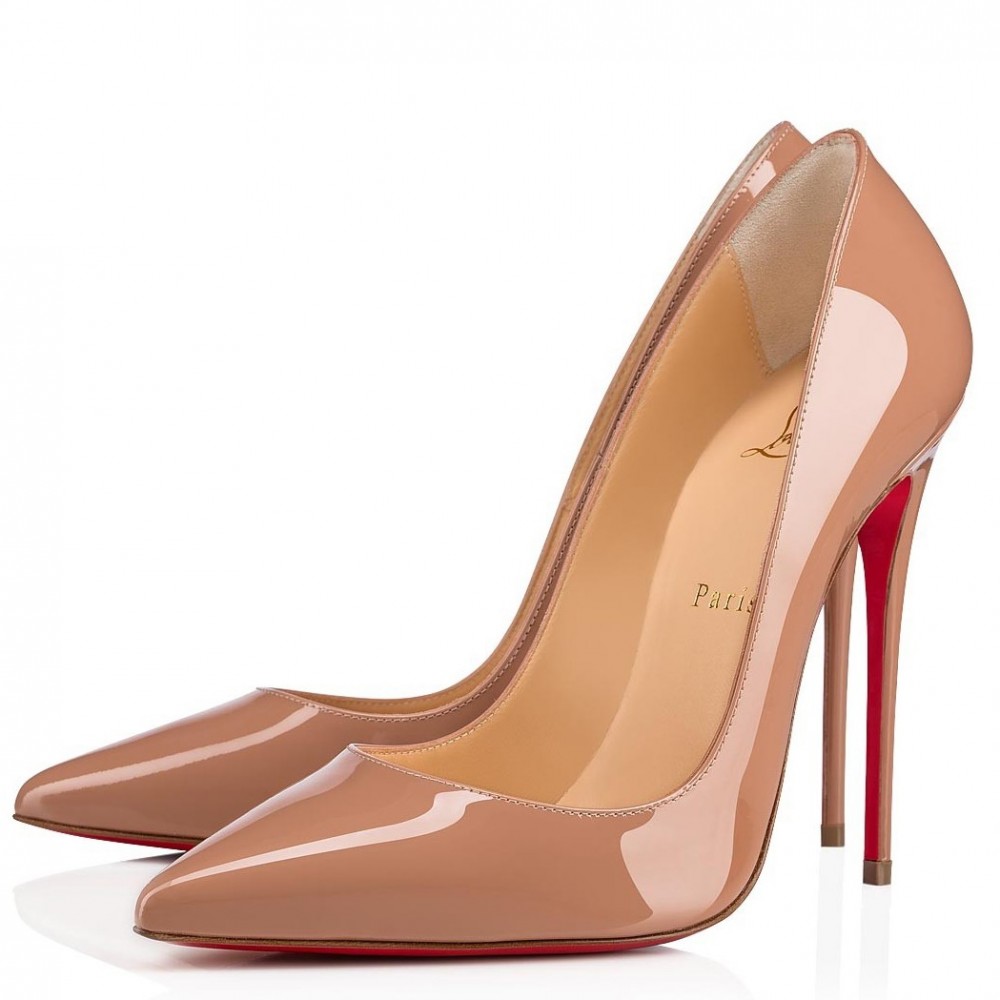 Christian Louboutin So Kate Pumps 100mm in Nude Patent Leather TDSS12459