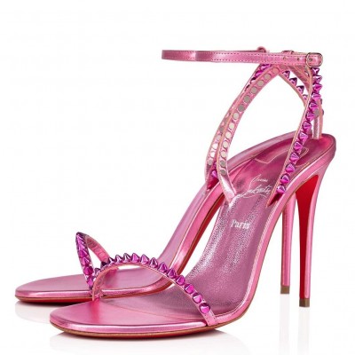 Christian Louboutin So Me 100mm Sandals In Pink Leather TDSS12463