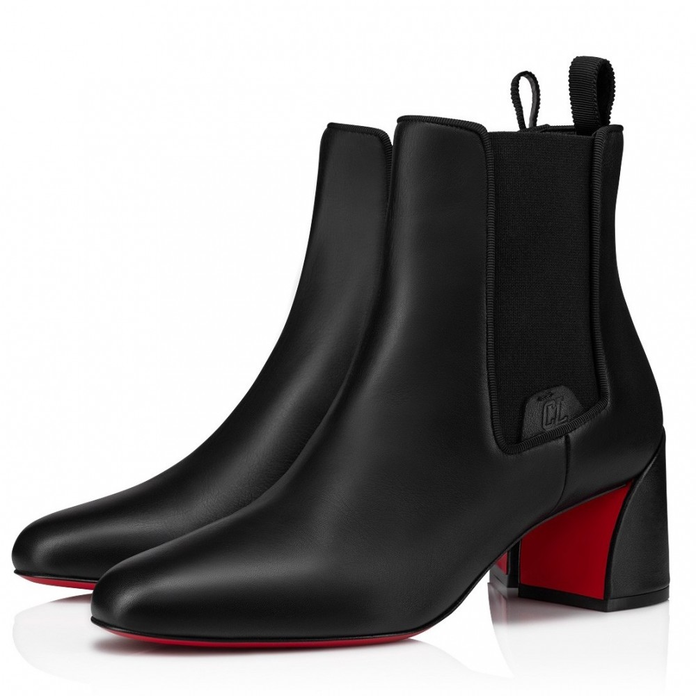 Christian Louboutin Turelastic 55mm Ankle Boots in Black Leather TDSS12477