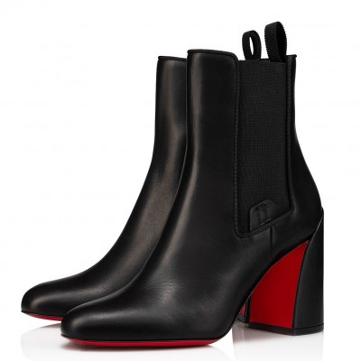 Christian Louboutin Turelastic 85mm Ankle Boots in Black Leather TDSS12480