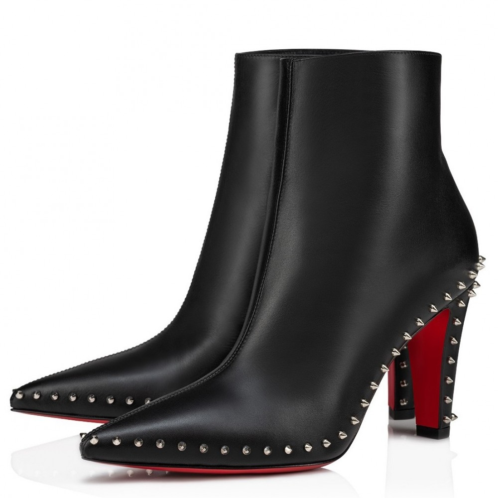 Christian Louboutin Vidura Ankle Boots 85mm in Black Leather TDSS12483