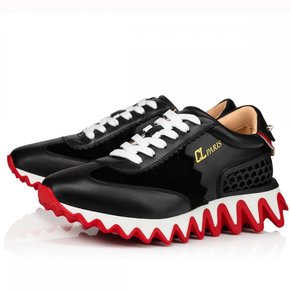 Christian Louboutin Loubishark Sneakers In Black Leather TDSS12489