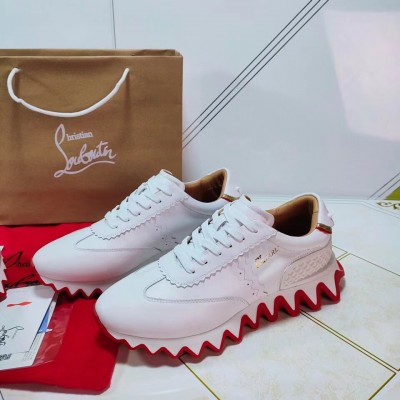 Christian Louboutin Loubishark Sneakers In White Leather TDSS12492