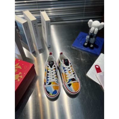 Christian Louboutin Pedro Junior Sneakers In Multicolor Fabric TDSS12498