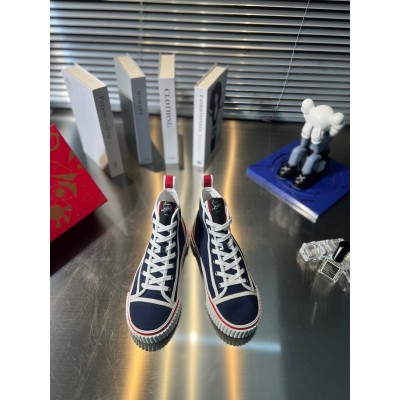 Christian Louboutin Pedro Sneakers In Navy Fabric TDSS12501