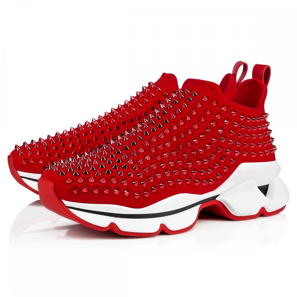 Christian Louboutin Spike Sock Donna Sneakers Red TDSS12504