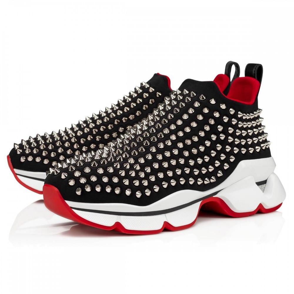 Christian Louboutin Spiky Sock Donna Sneakers Black TDSS12506