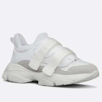 Dior D-Wander Sneakers In White Camouflage Technical Fabric TDSS12593