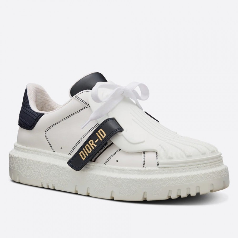 Dior Dior-ID Sneakers In White Leather with Black Strap TDSS12567