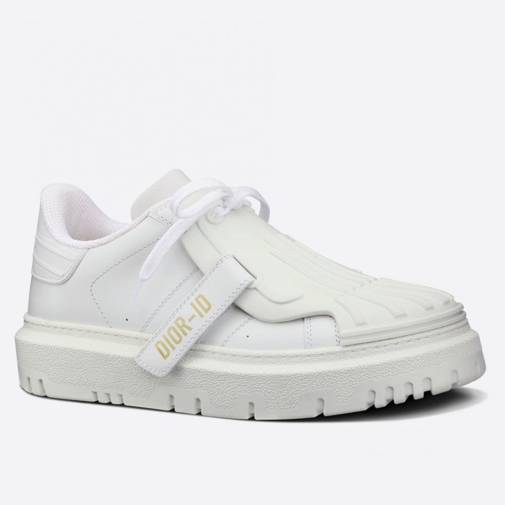 Dior Dior-ID Sneakers In White Leather with White Strap TDSS12570