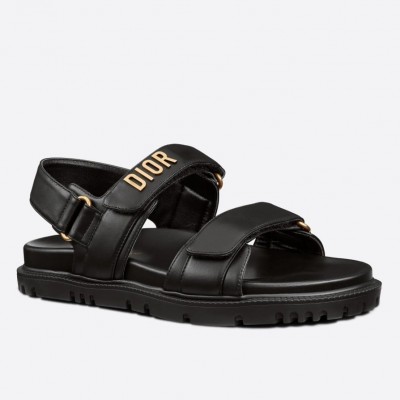 Dior DiorAct Sandals In Black Lambskin TDSS12554