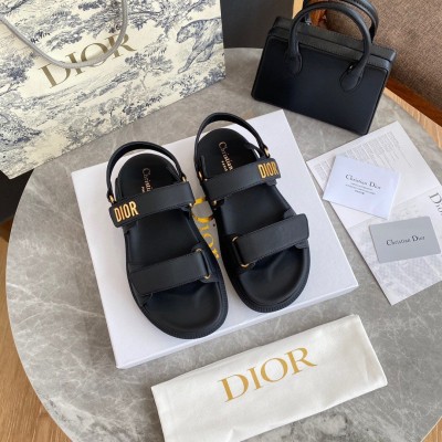 Dior DiorAct Sandals In Black Lambskin TDSS12554