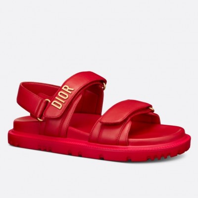 Dior DiorAct Sandals In Red Lambskin TDSS12557