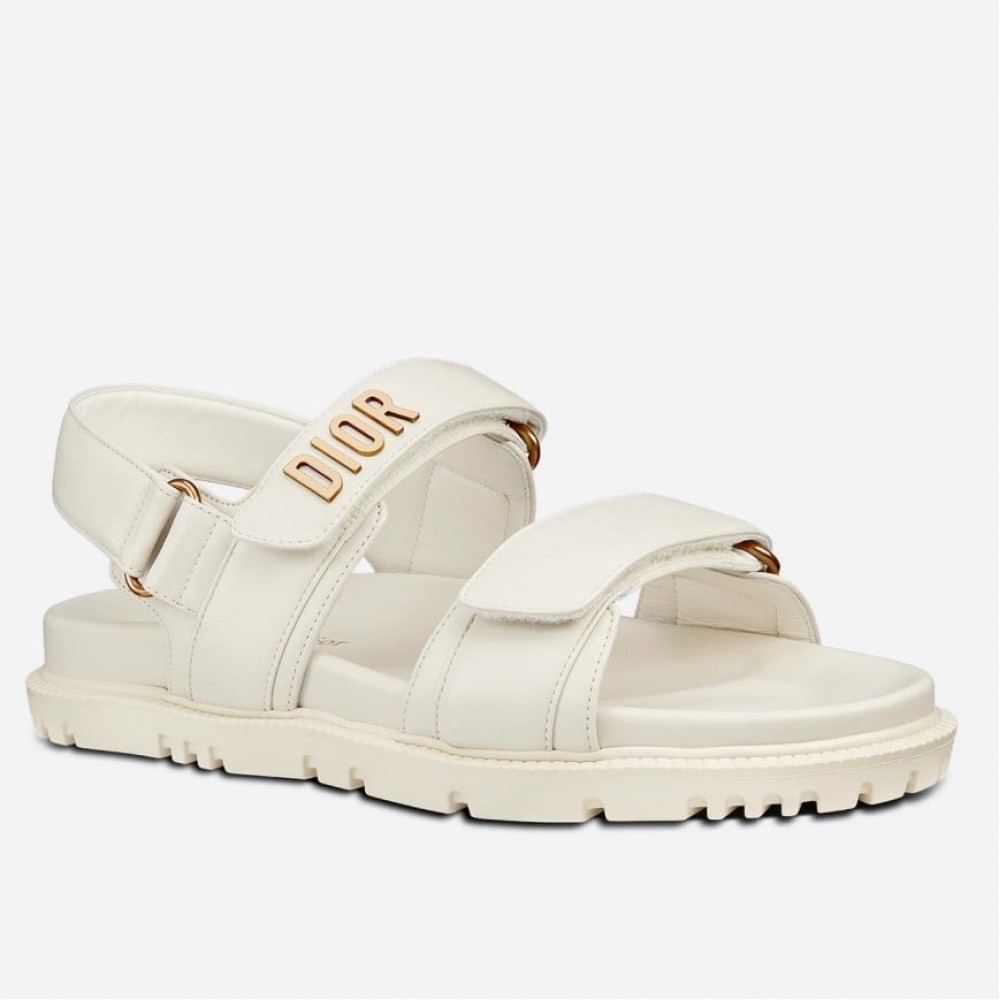 Dior DiorAct Sandals In White Lambskin TDSS12559