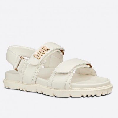 Dior DiorAct Sandals In White Lambskin TDSS12559