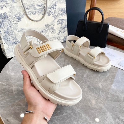 Dior DiorAct Sandals In White Lambskin TDSS12559