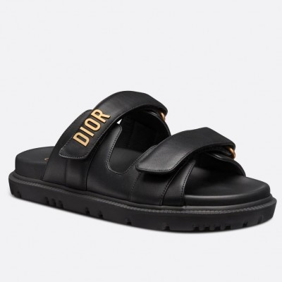 Dior DiorAct Slides In Black Lambskin TDSS12565