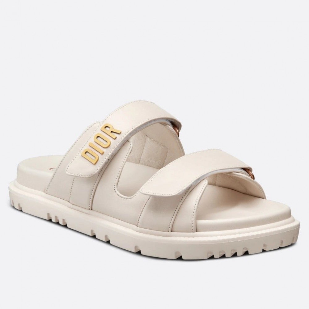 Dior DiorAct Slides In White Lambskin TDSS12566