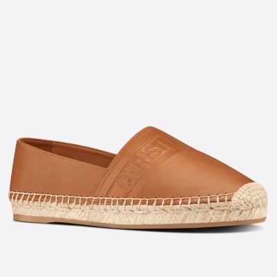 Dior Granville Espadrilles In Brown Embossed Lambskin TDSS12676