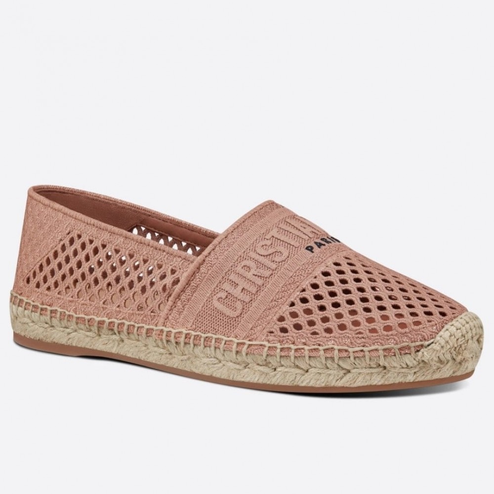 Dior Granville Espadrilles In Nude Mesh Embroidery TDSS12680