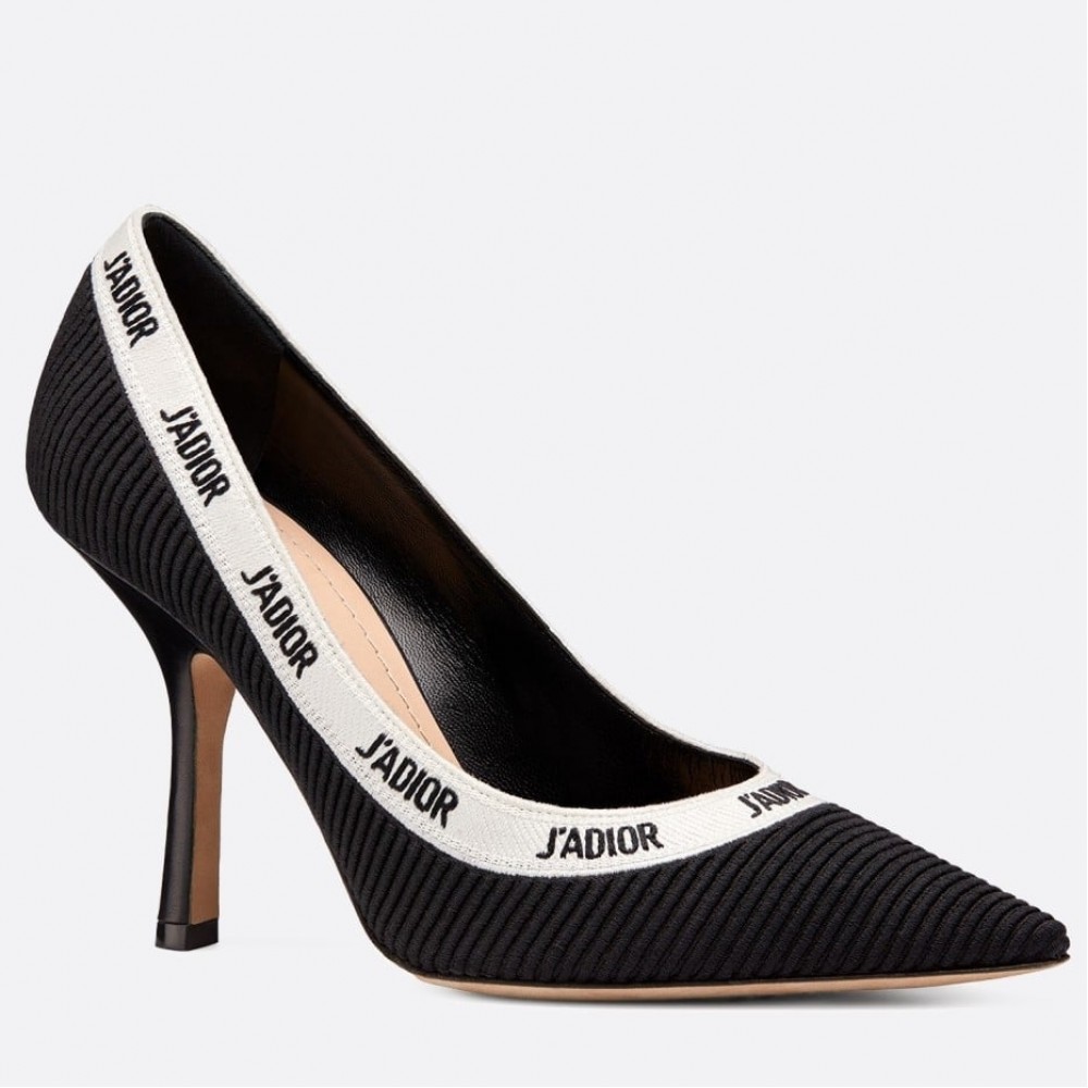 Dior J'Adior Pumps 100mm In Black Technical Fabric TDSS12690