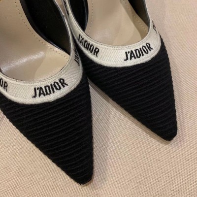 Dior J'Adior Pumps 100mm In Black Technical Fabric TDSS12690