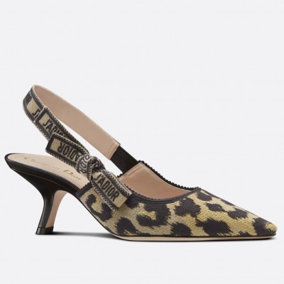 Dior J'Adior Slingback Pumps 65mm In Mizza Embroidered Cotton TDSS12736