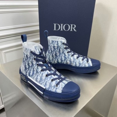 Dior B23 High-top Sneakers In Blue Oblique Canvas TDSS12763