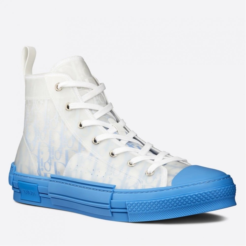 Dior B23 High-top Sneakers In Gradient Blue Oblique Canvas TDSS12765