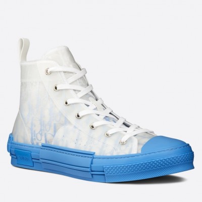 Dior B23 High-top Sneakers In Gradient Blue Oblique Canvas TDSS12765