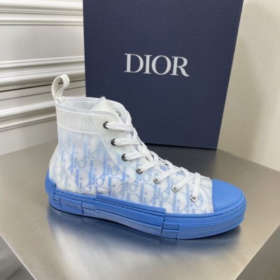 Dior B23 High-top Sneakers In Gradient Blue Oblique Canvas TDSS12765