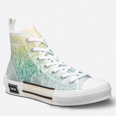 Dior B23 High-top Sneakers with Green and Yellow Print TDSS12772