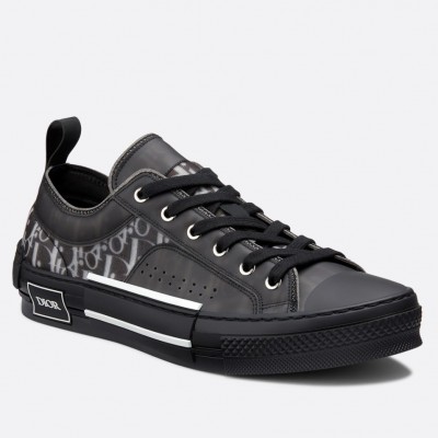 Dior B23 Low-top Sneakers In Black Oblique Canvas TDSS12775