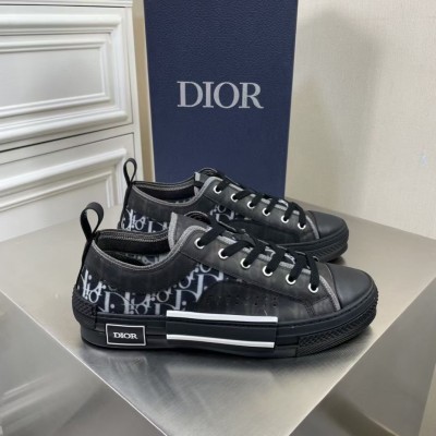 Dior B23 Low-top Sneakers In Black Oblique Canvas TDSS12775