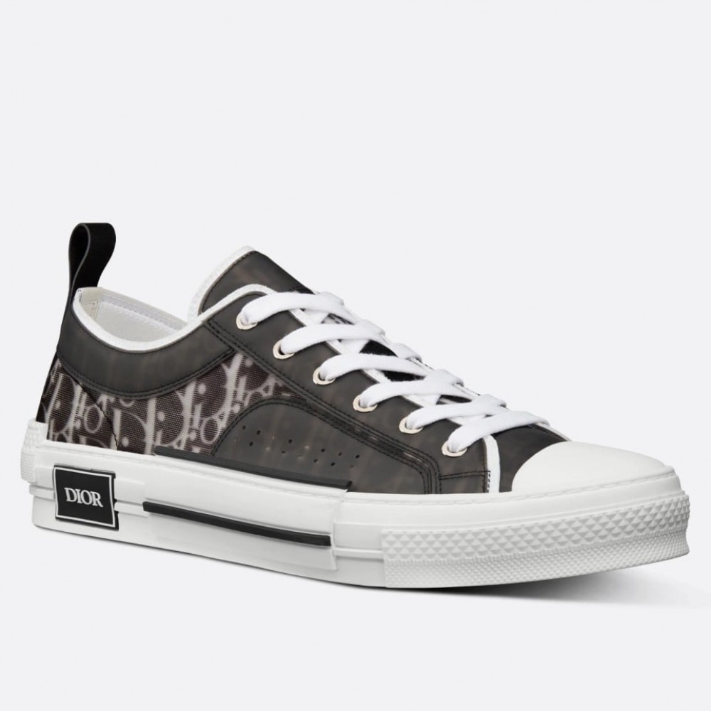 Dior B23 Low-top Sneakers In Black and White Oblique Canvas TDSS12774