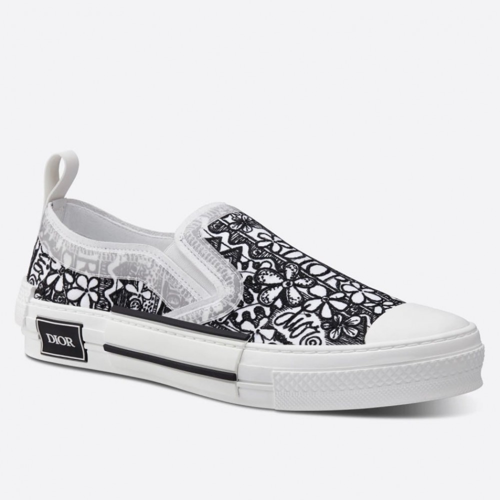 Dior B23 Slip-On Sneakers In Canvas with Shawn Embroidery TDSS12786