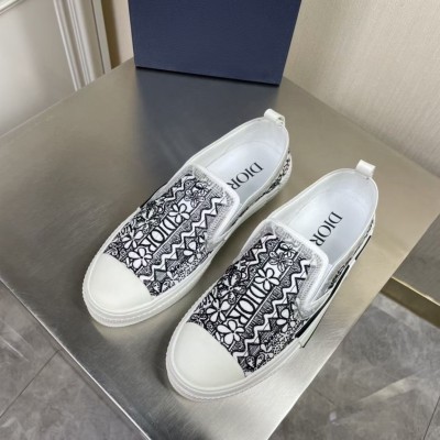 Dior B23 Slip-On Sneakers In Canvas with Shawn Embroidery TDSS12786