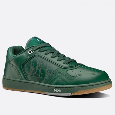 Dior B27 World Tour Sneakers In Green Leather TDSS12797