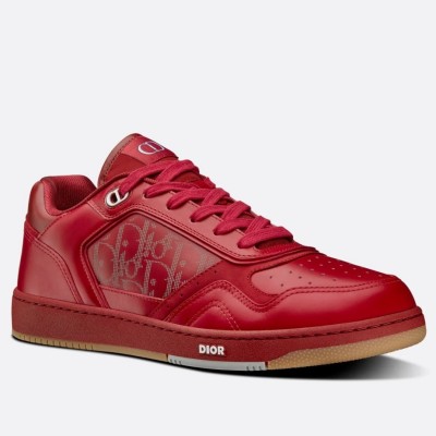 Dior B27 World Tour Sneakers In Red Leather TDSS12798