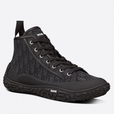 Dior B28 High-top Sneakers In Black Oblique Jacquard TDSS12801