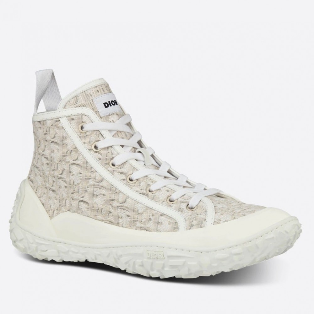 Dior B28 High-top Sneakers In White Oblique Jacquard TDSS12802