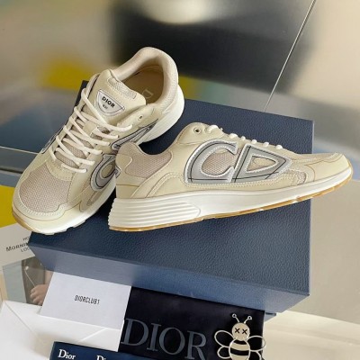 Dior B30 Sneakers In Cream Mesh and Fabric TDSS12808