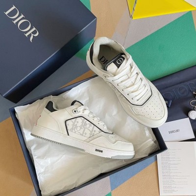 Dior & Shawn B27 Low-Top Sneakers In White Leather TDSS12515