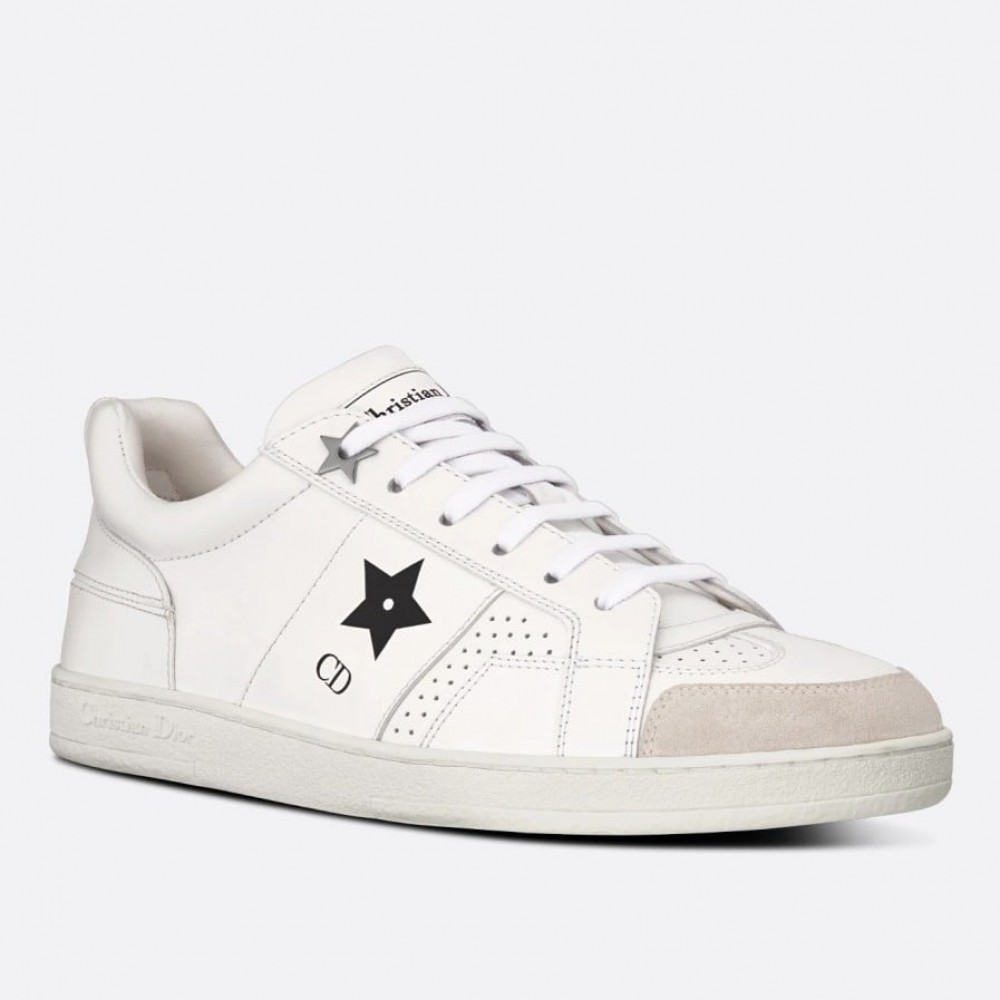 Dior Star Sneakers In White Calfskin and Suede TDSS12824