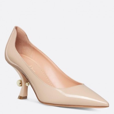 Dior Tribales Pumps 80mm in Nude Patent Calfskin TDSS12831