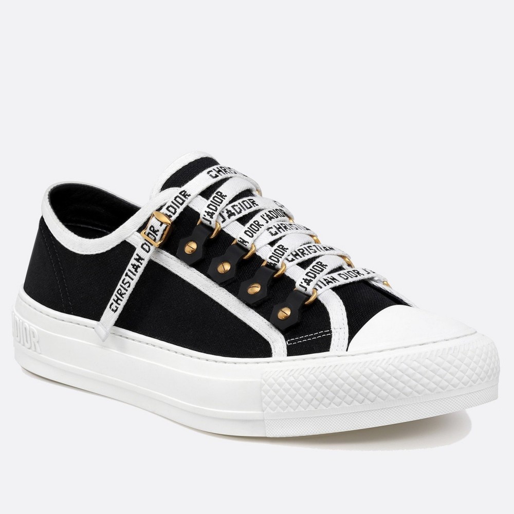 Dior Walk'n'Dior Sneakers In Black Cotton Canvas TDSS12856