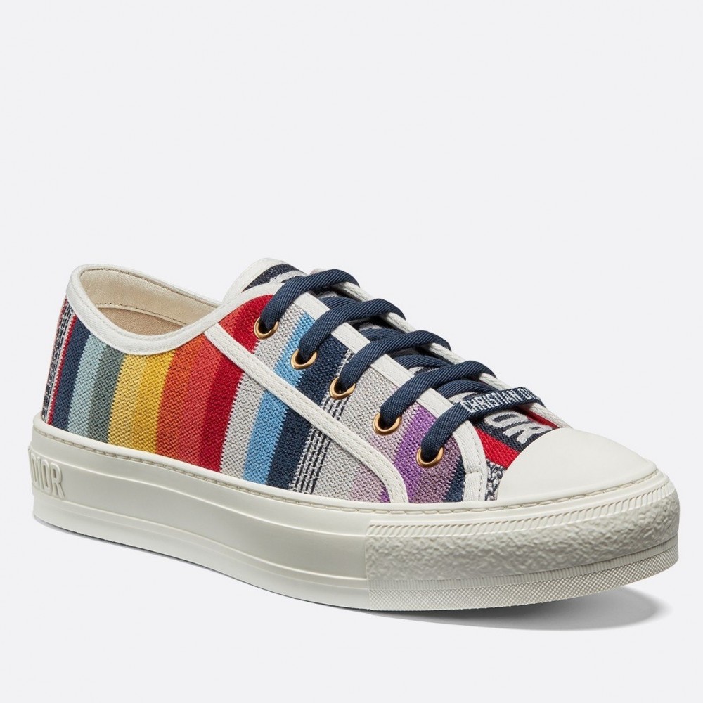 Dior Walk'n'Dior Sneakers In Multicolours Embroidered Canvas TDSS12867