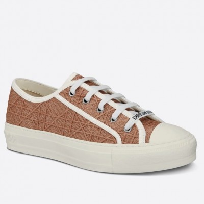 Dior Walk'n'Dior Sneakers In Nude Cannage Cotton TDSS12869