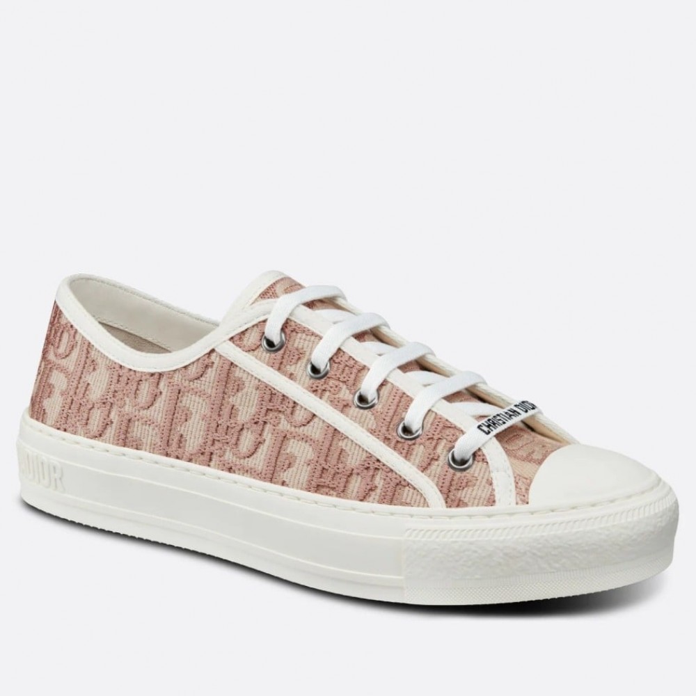 Dior Walk'n'Dior Sneakers In Nude Oblique Embroidered Cotton TDSS12870